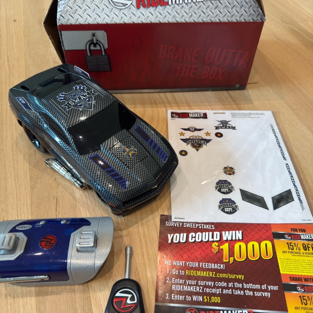 Ridemakerz Black and Blue Remote Toy Car